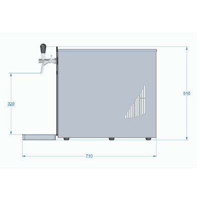 Refroidisseur Eau Gazeuse Bubble pour bar, cafés, restaurants, hotels, discotheques, collectivités.