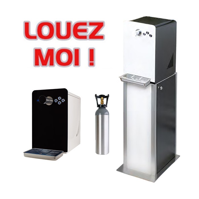 LOCATION MENSUELLE FONTAINE EAU GAZEUSE ELEGANTE POUR BUREAUX